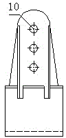 Device for correcting inclined iron transmission tower of double combined angle steel main material