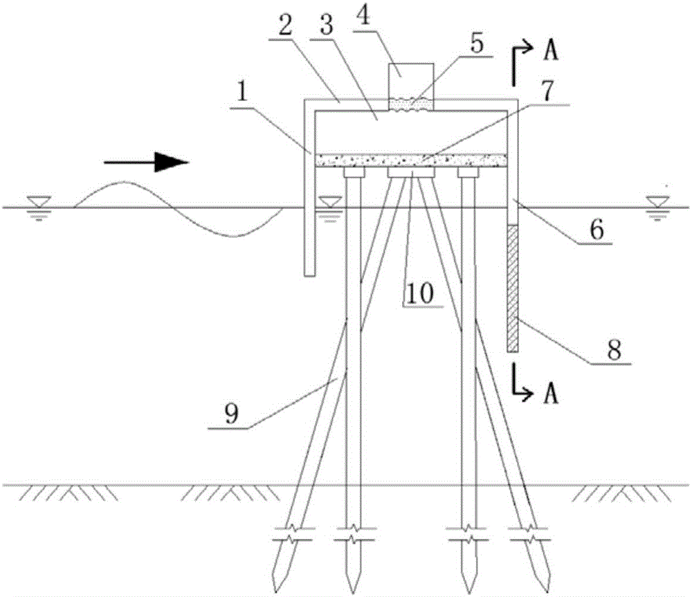 Pile foundation permeable bulwark integrating power generation function