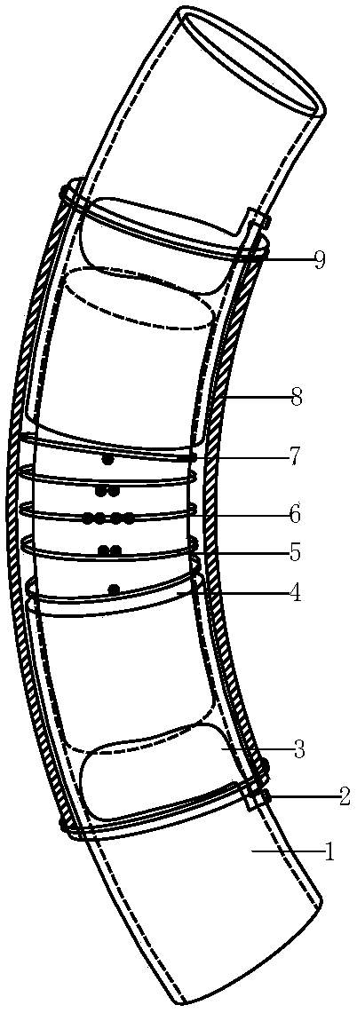 Retractable joint of steel pipe concrete arch bracket and arch bracket