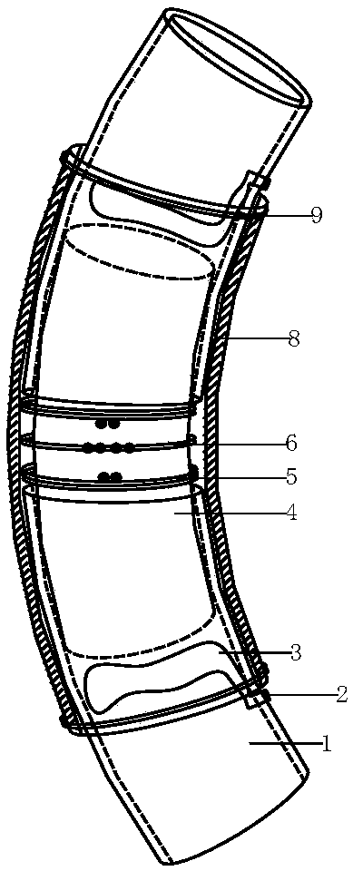 Retractable joint of steel pipe concrete arch bracket and arch bracket