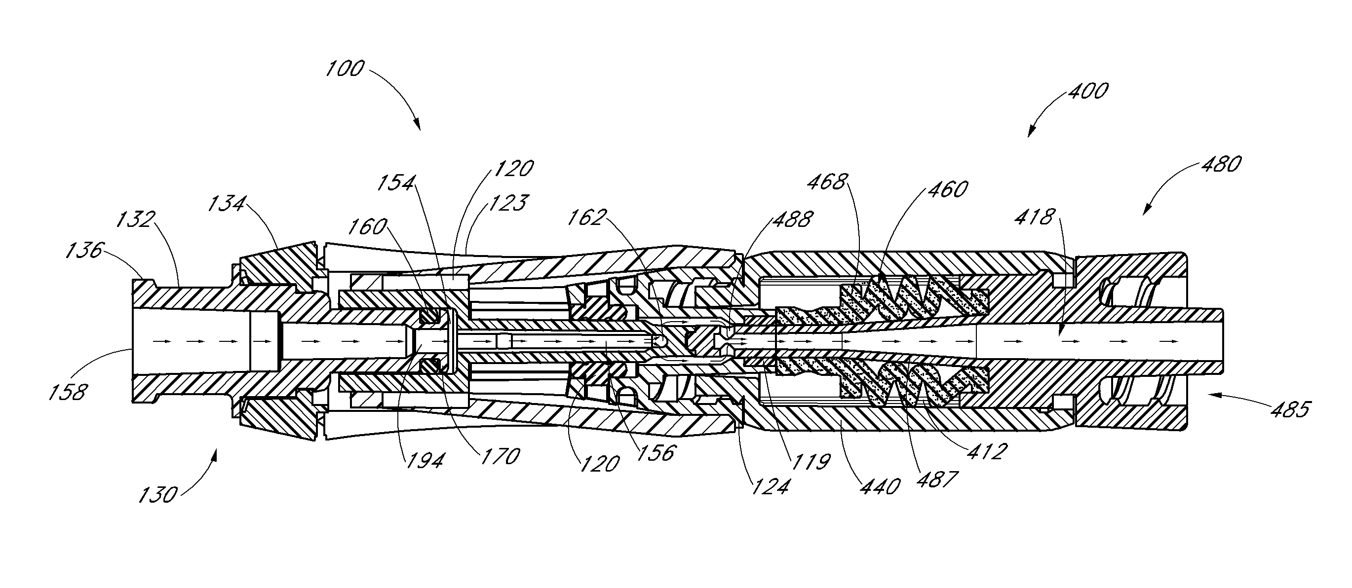 Medical connectors with fluid-resistant mating interfaces