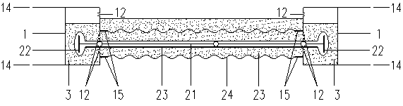 Novel underground settlement joint structure and construction method thereof