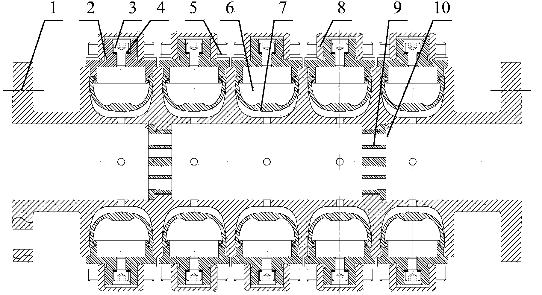 Broad-frequency pressure-variable pressure pulsation attenuator