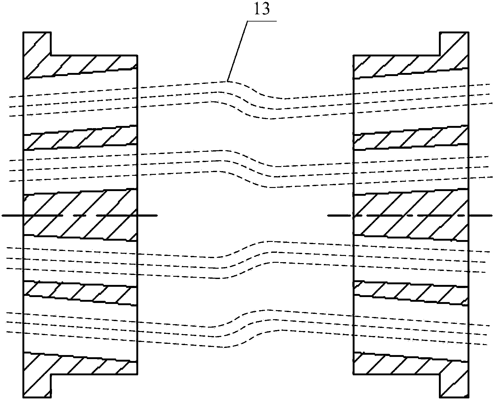 Broad-frequency pressure-variable pressure pulsation attenuator