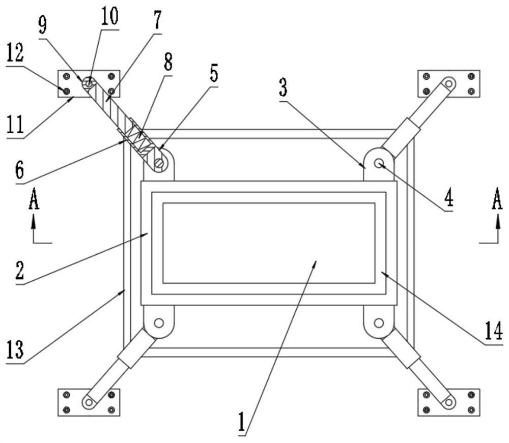 Damping device of signal acquisition instrument for pilotless automobile