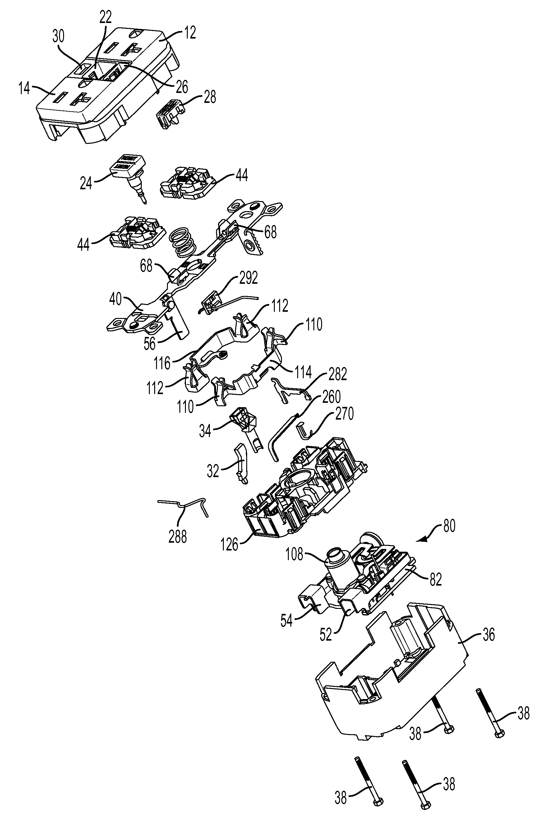 Compact Latching Mechanism for Switched Electrical Device