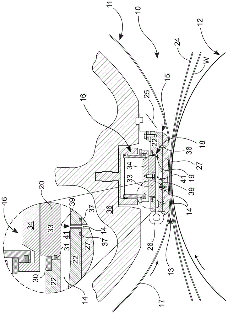 Shoe rolls, long nip presses and fiber web machines