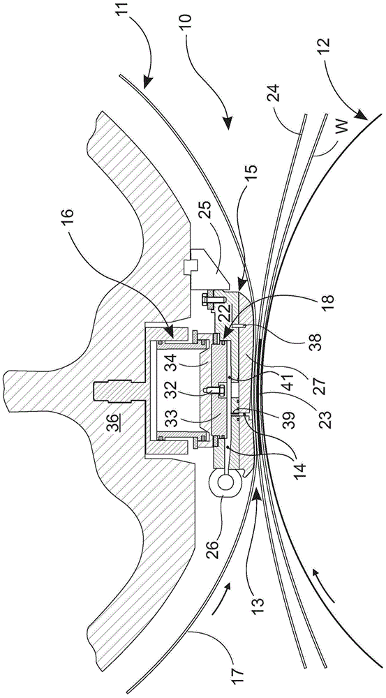 Shoe rolls, long nip presses and fiber web machines