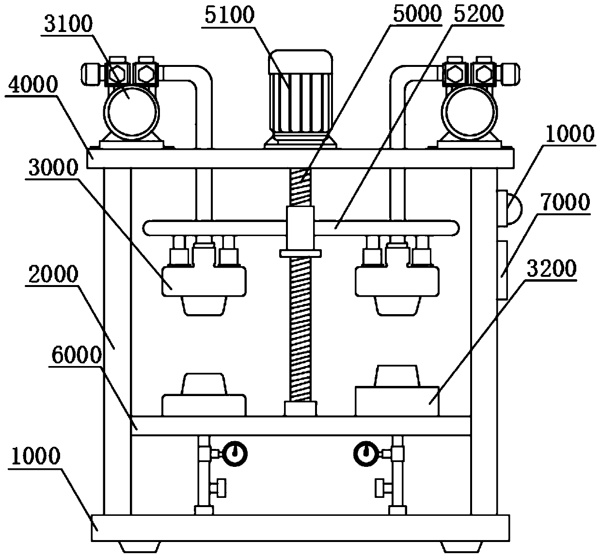 PE valve airtightness test device