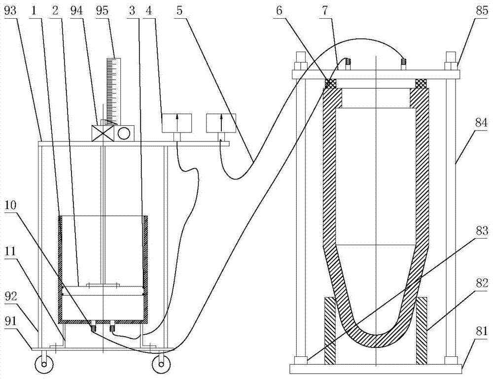 Device for measuring volume of warhead