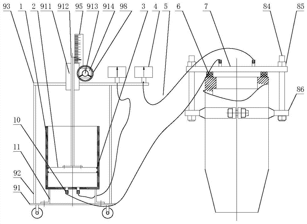 Device for measuring volume of warhead