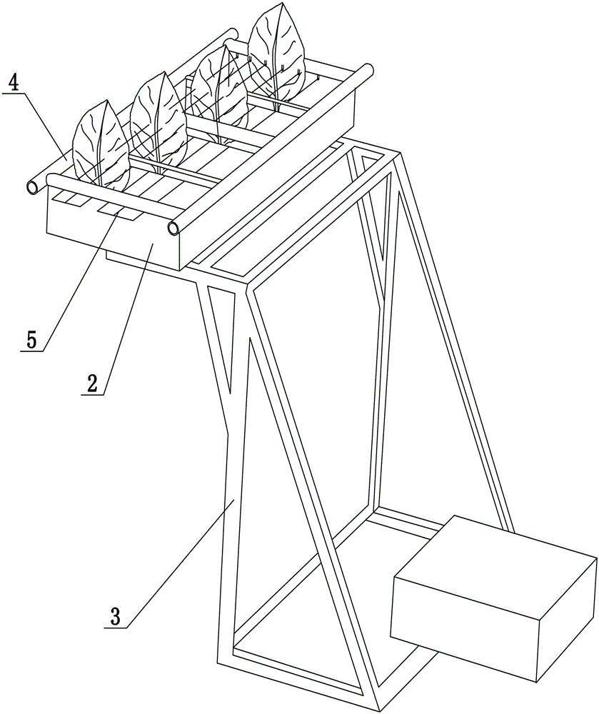 Tobacco loading process in intensive curing barn and its semi-automatic reversing tobacco loading operation table and tobacco transporting trolley