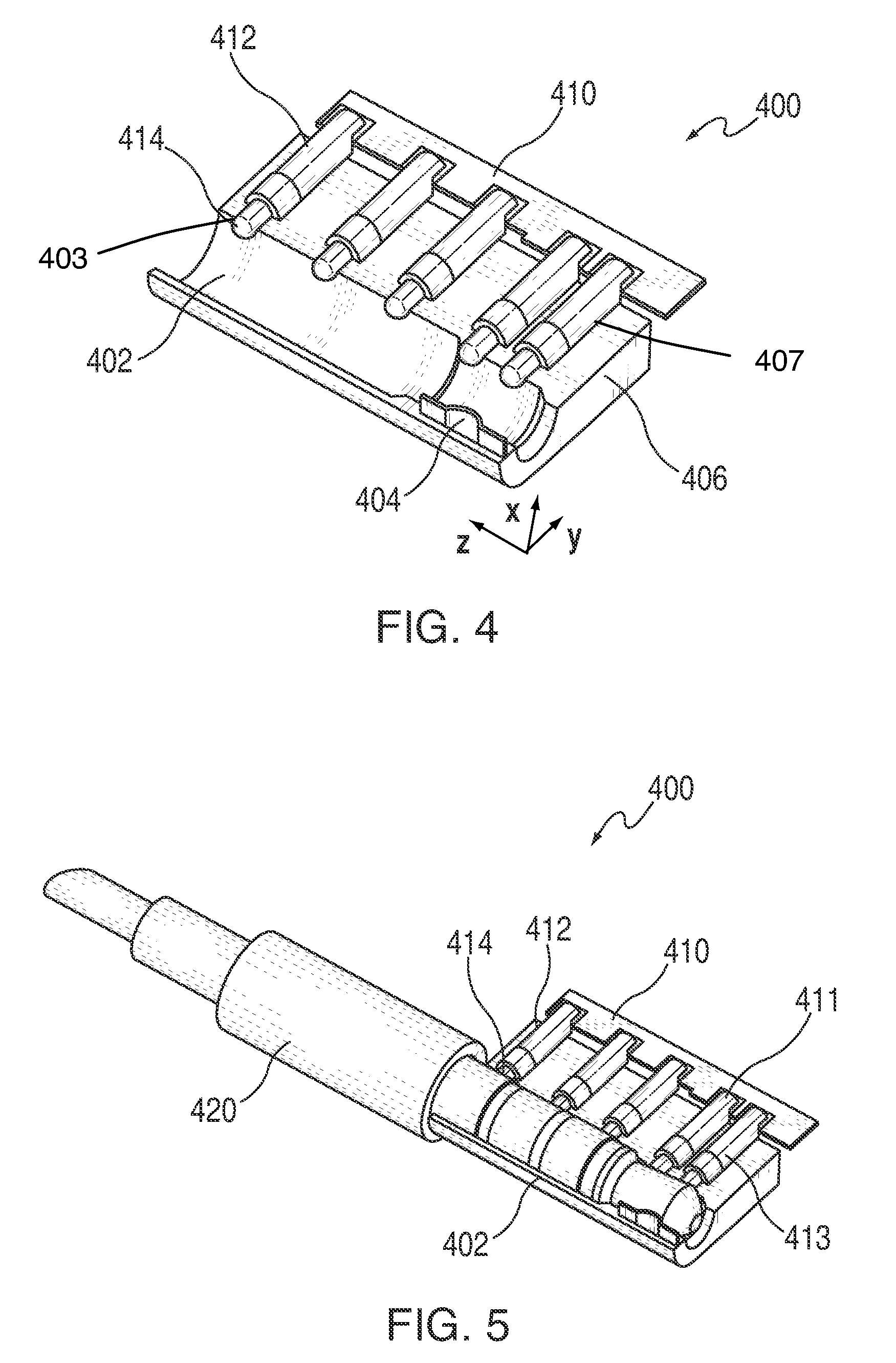 Audio jack with pogo pins for conductive contacts