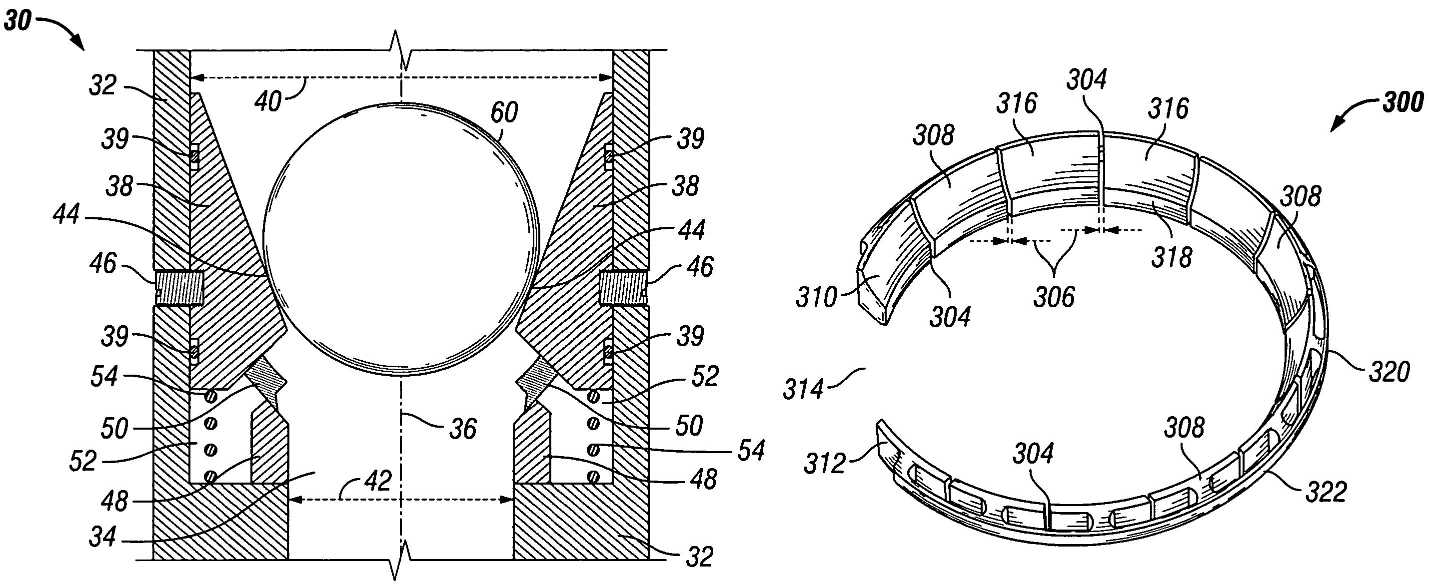 Ball seat having segmented arcuate ball support member