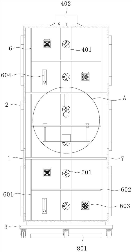 Laboratory storage cabinet with drying and ventilating functions for biochemical experiments