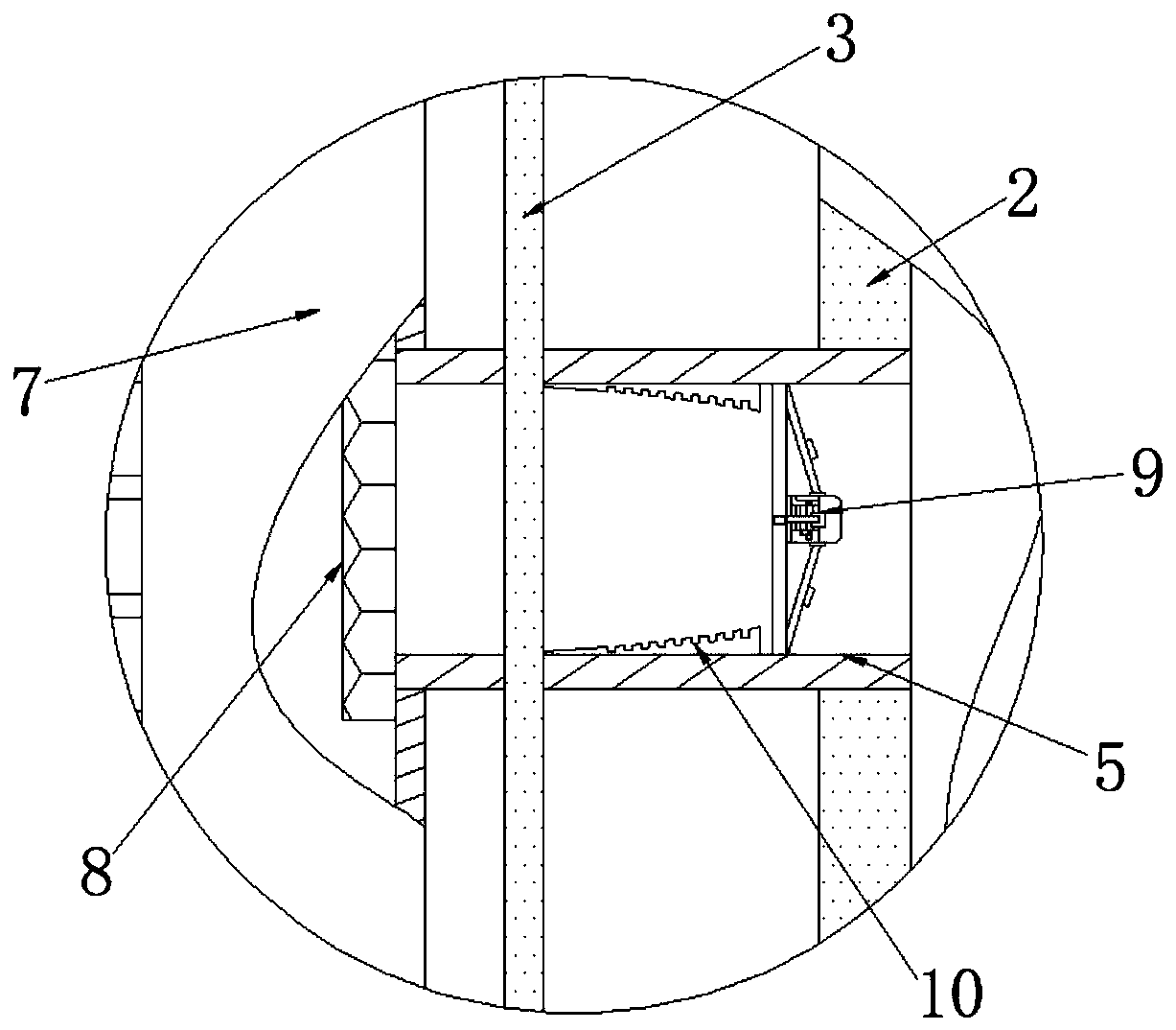 Efficient heat dissipation intelligent machine room communication equipment protection device