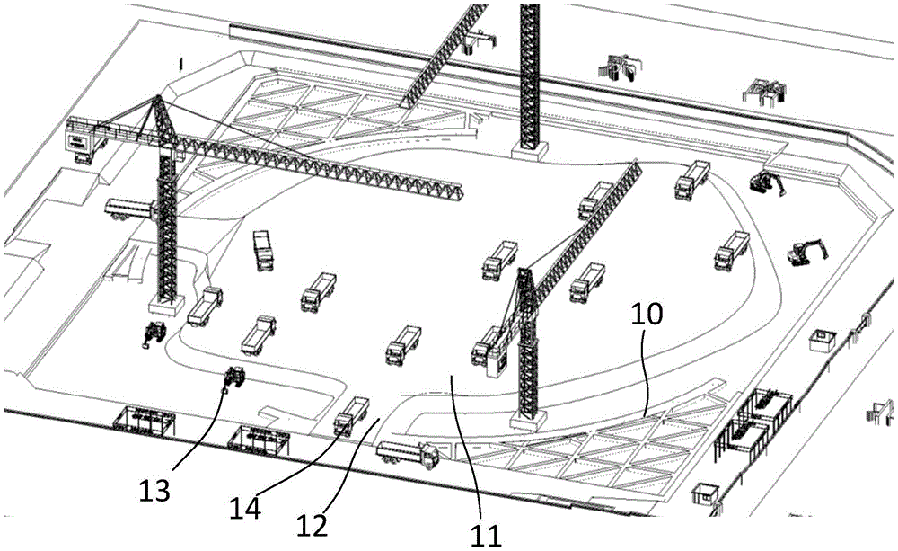 Earth excavation method under annular support of deep foundation pit