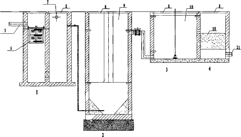 Black and odorous and eutrophication water body biological and ecological remediation and treatment process