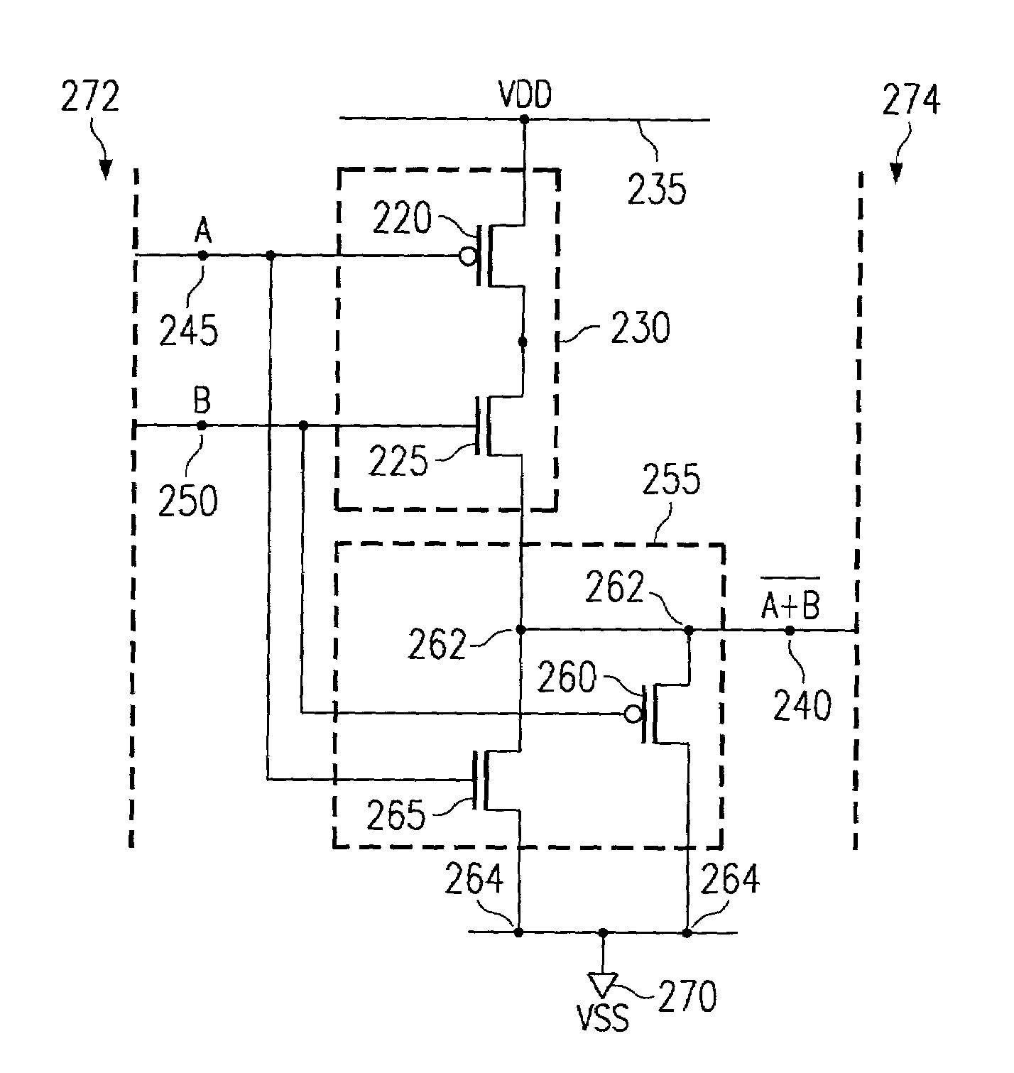 Static logic design for CMOS