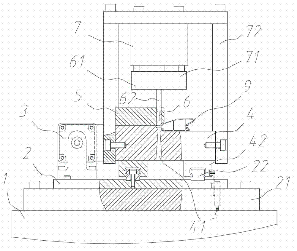 Plastic profile line-following punching machine