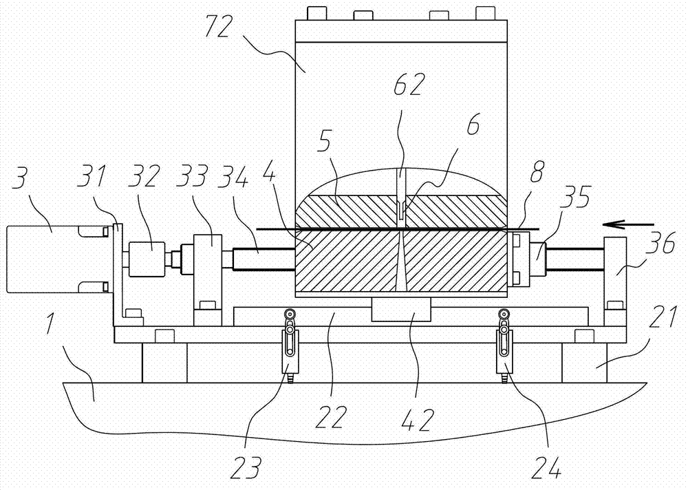 Plastic profile line-following punching machine