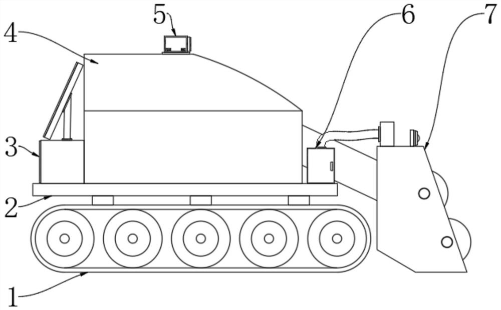 Novel crawler belt self-propelled round bundle bundling machine