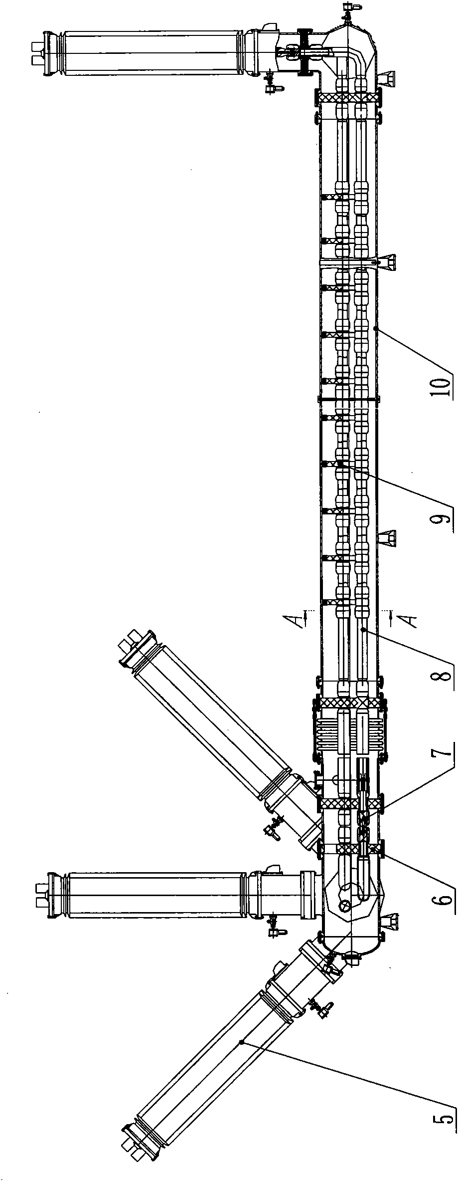 Common tank type gas-insulated transmission line