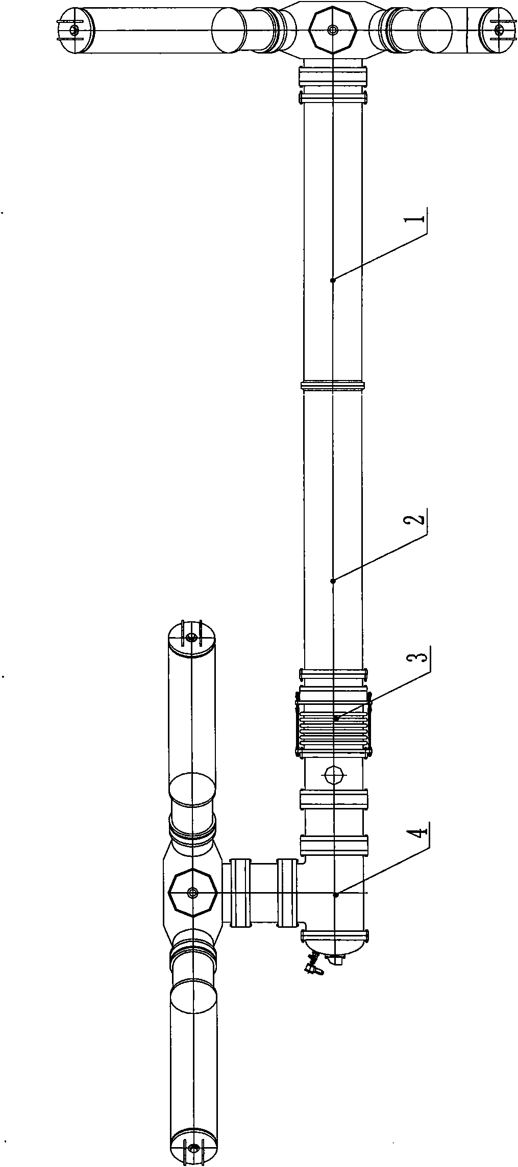 Common tank type gas-insulated transmission line