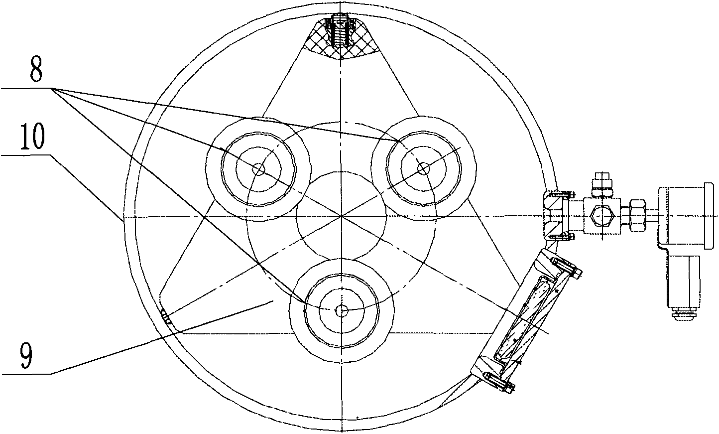 Common tank type gas-insulated transmission line