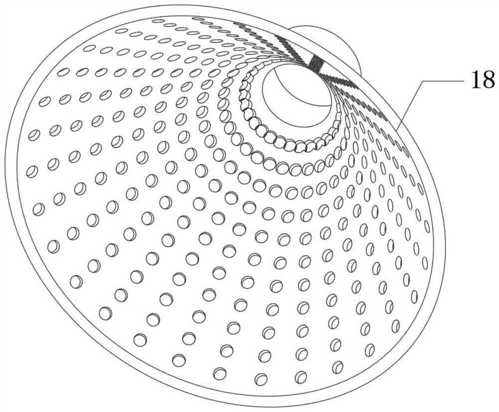 Particle separation structure and smoke dust treatment device