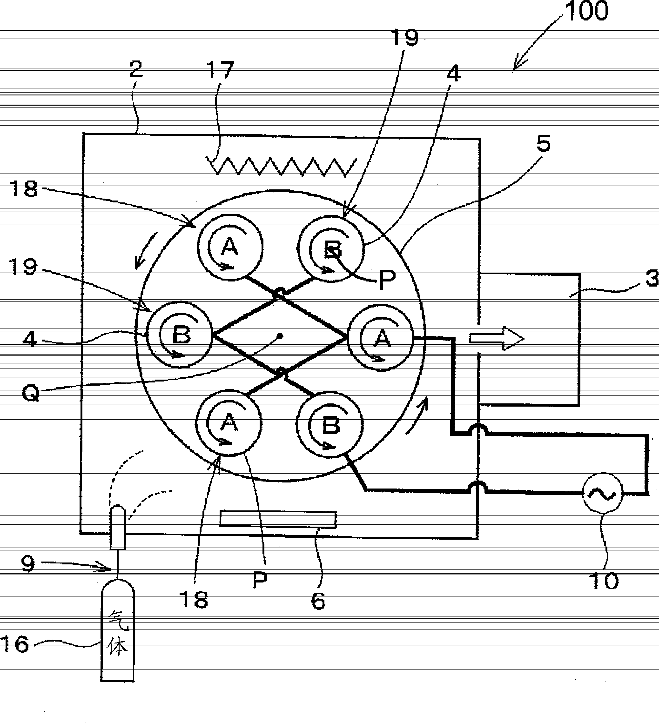 Vacuum film formation device