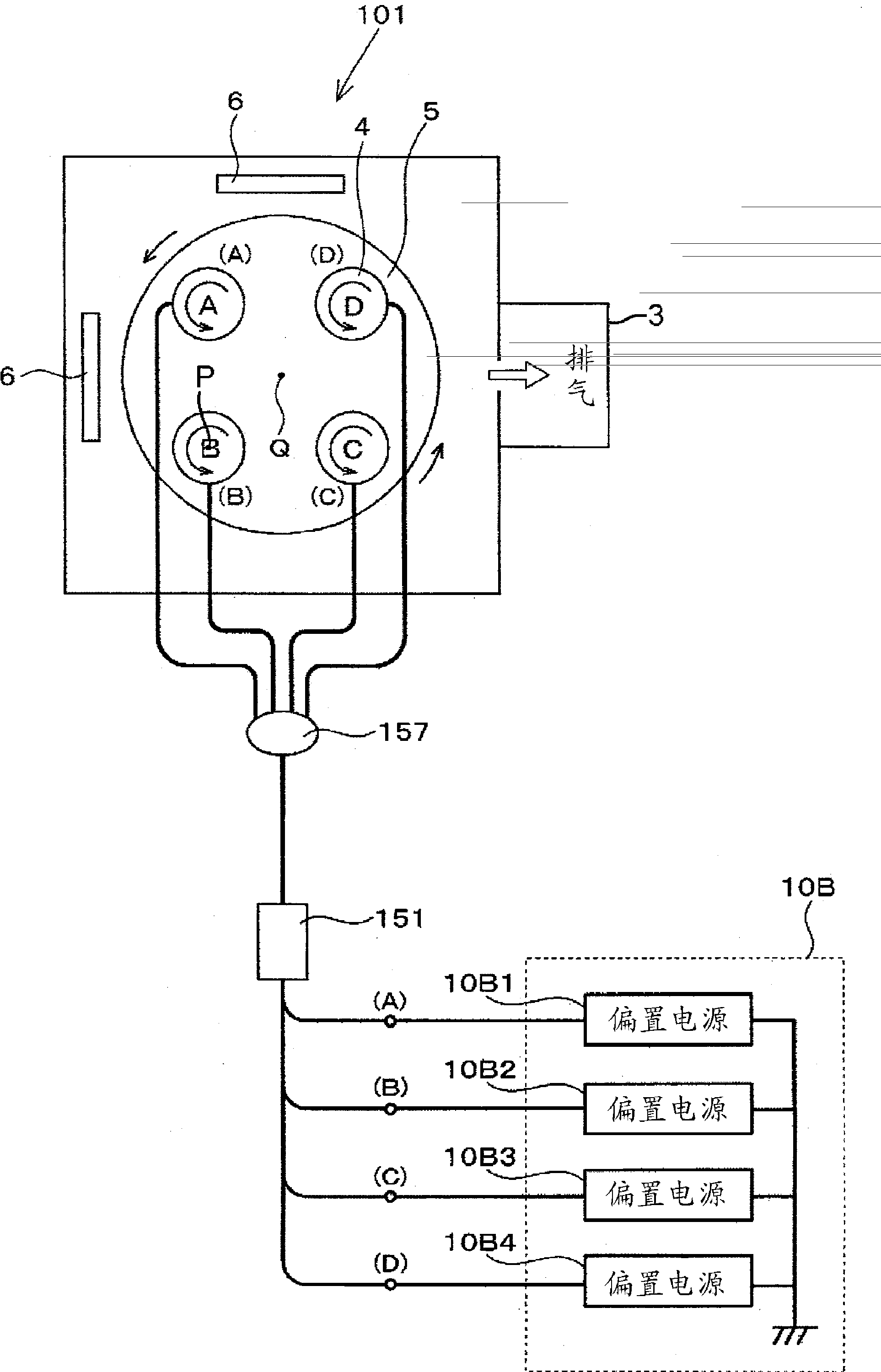 Vacuum film formation device