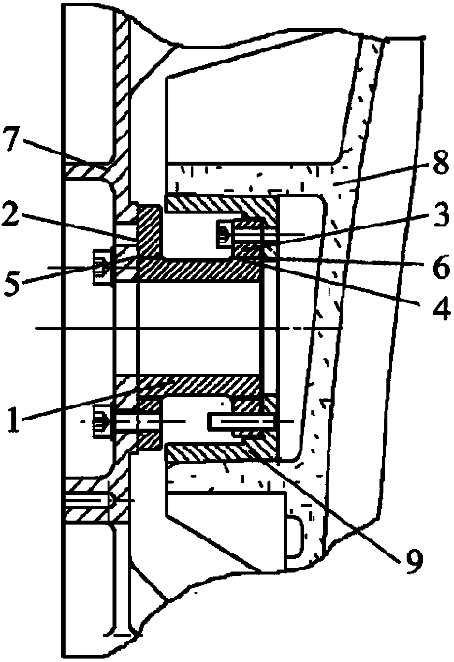 Lateral flexible supporting structure of space optical remote sensor circulator reflector