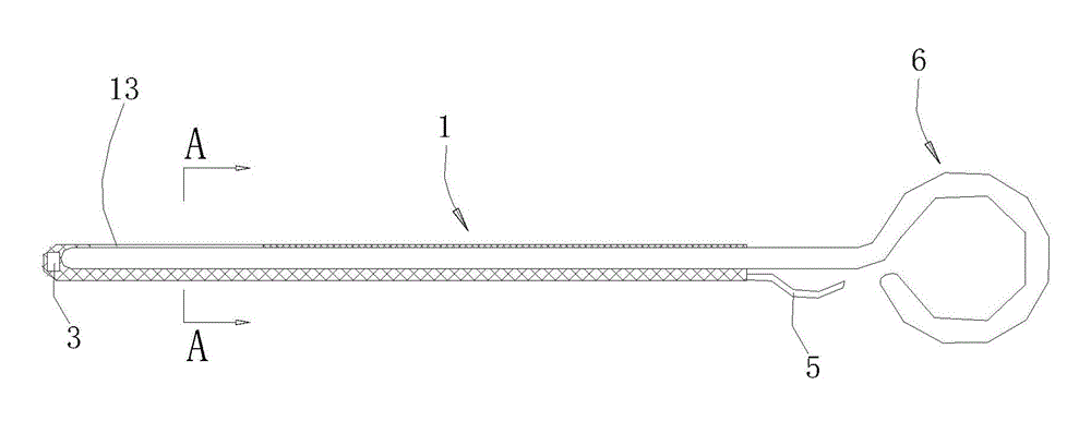 Intracranial hematoma drainage tube capable of measuring cranium pressure