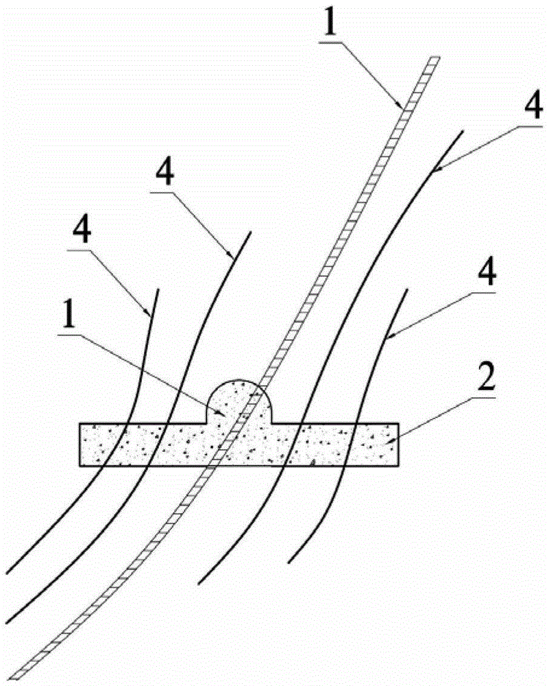 Construction method and structure for strengthening deep weak structural surface of large rock slope