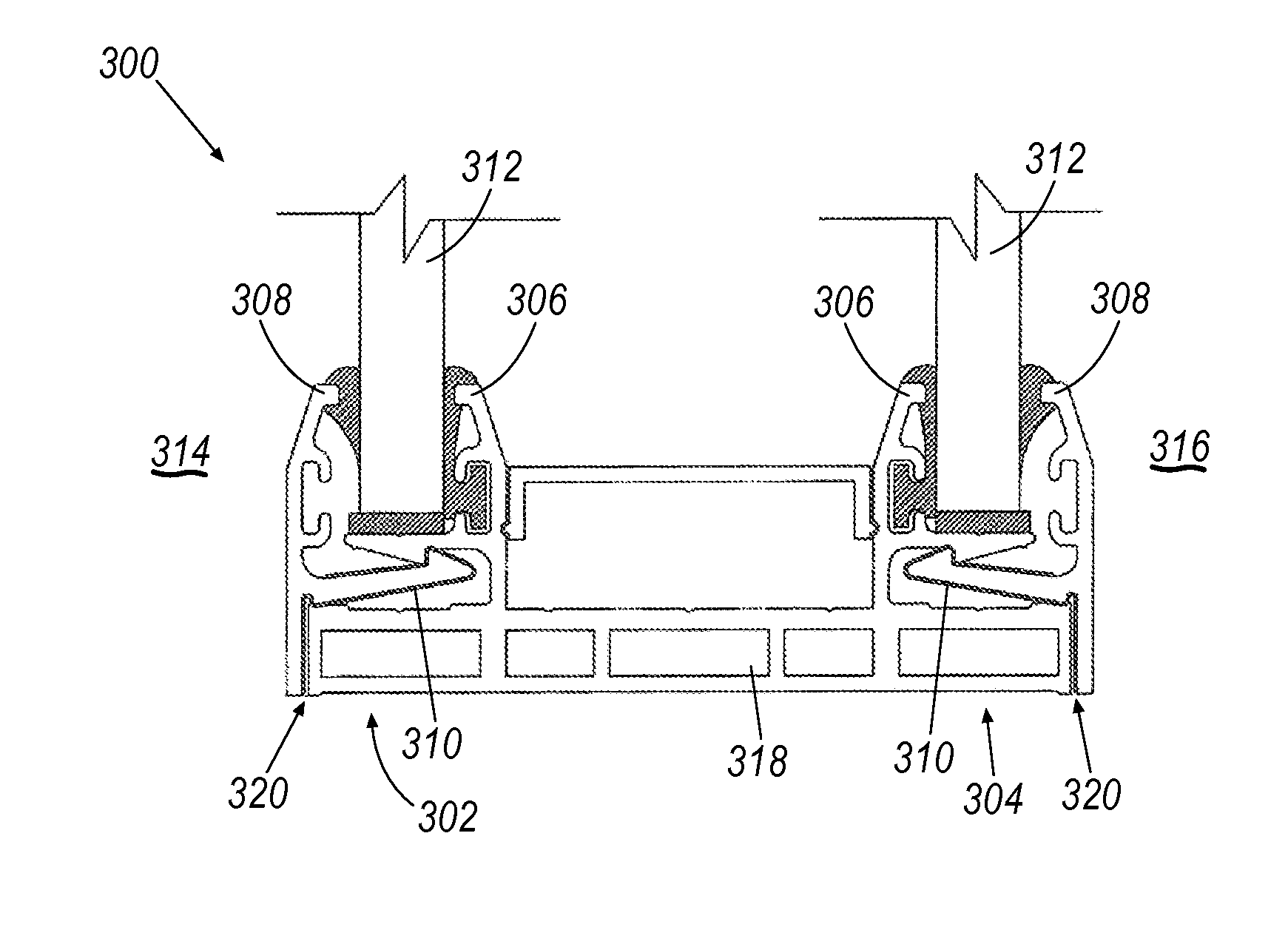 Glazing system with thermal break