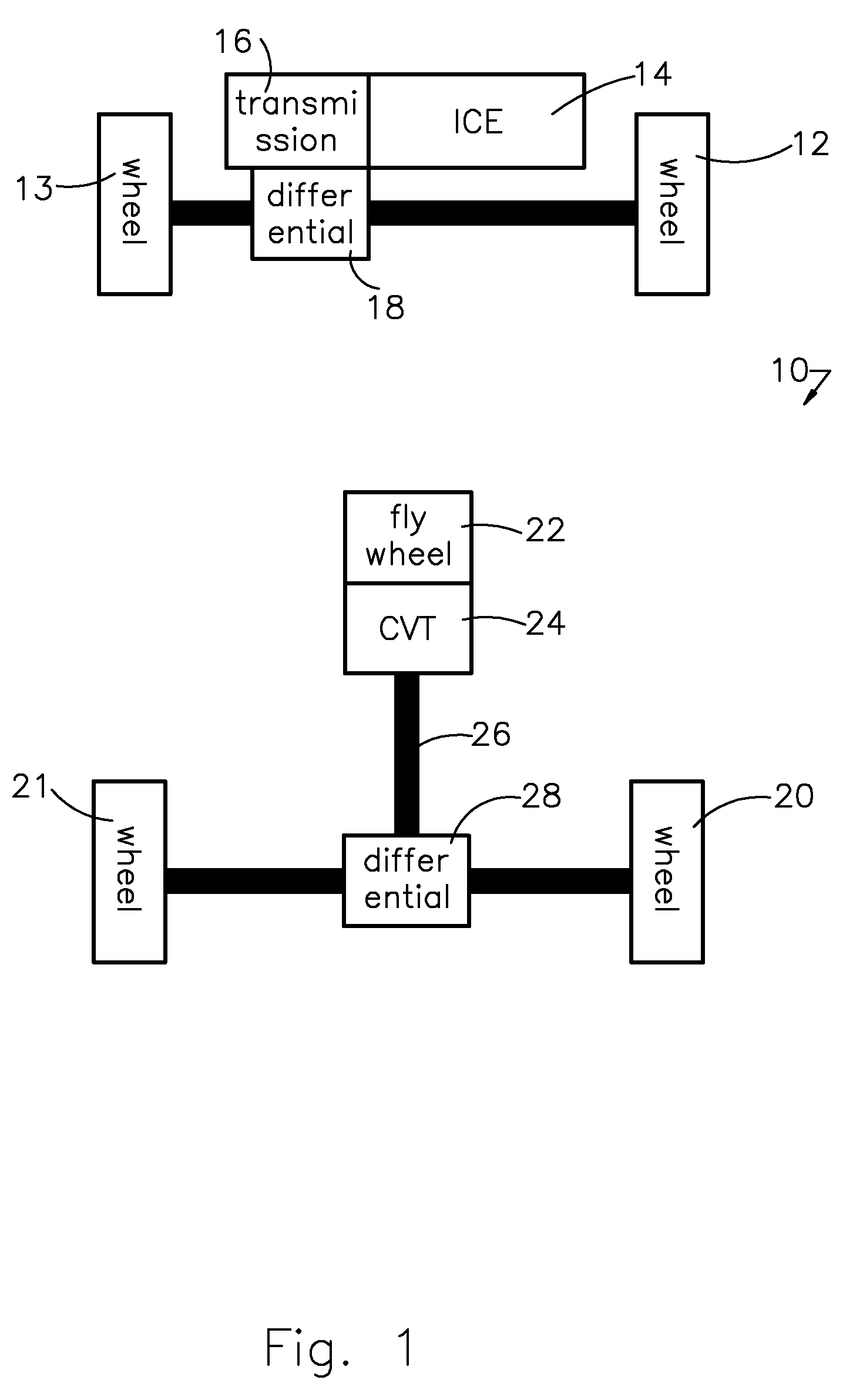 Controlling torque in a flywheel powertrain