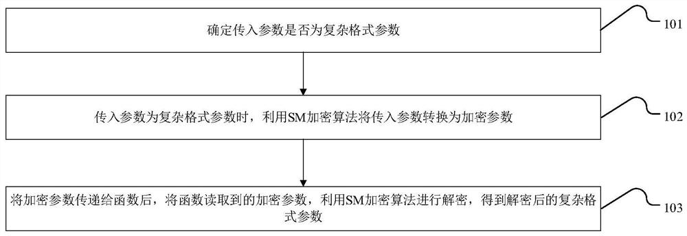 Complex format parameter transmission method and device