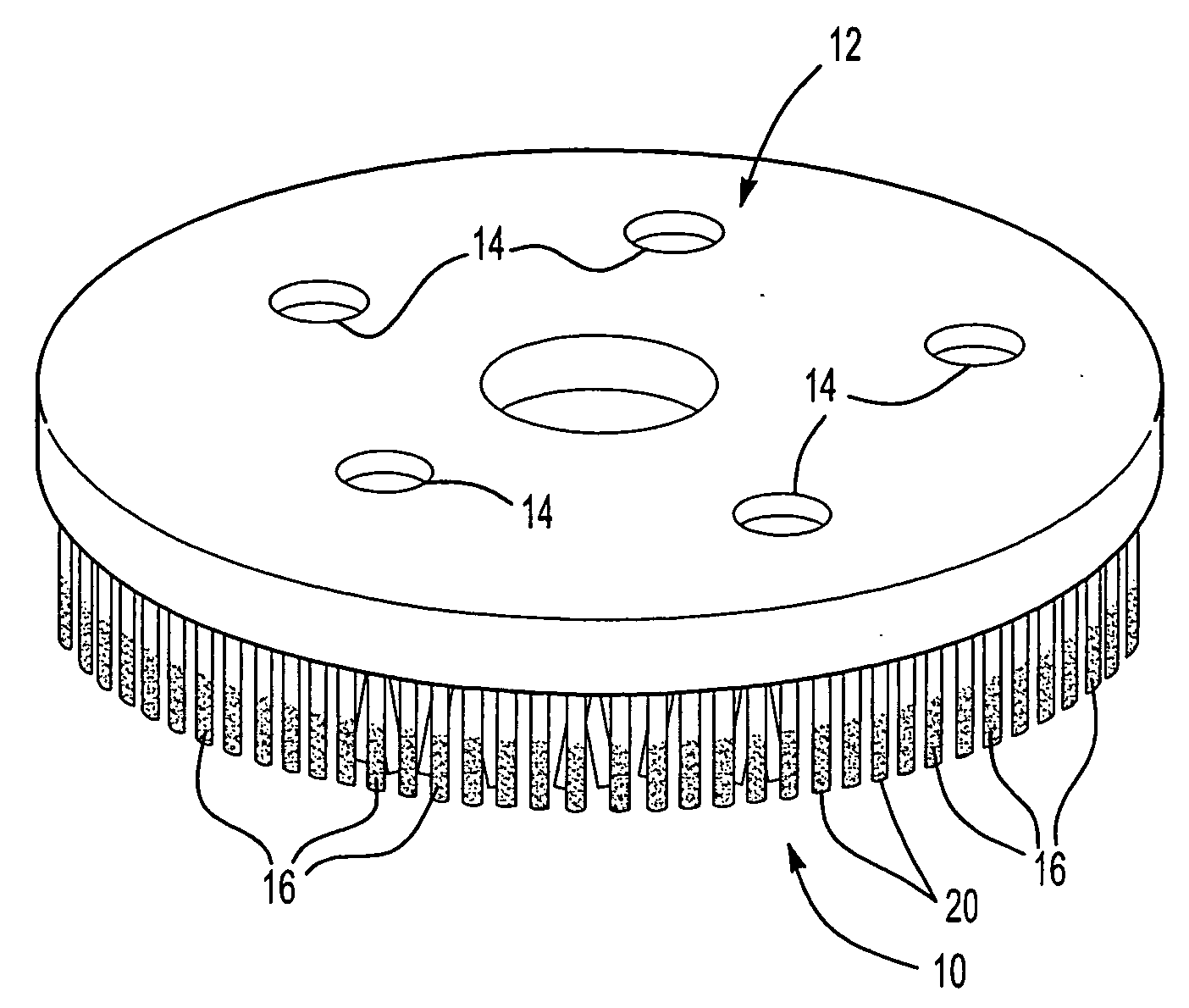 Bristle brush for concrete sanding