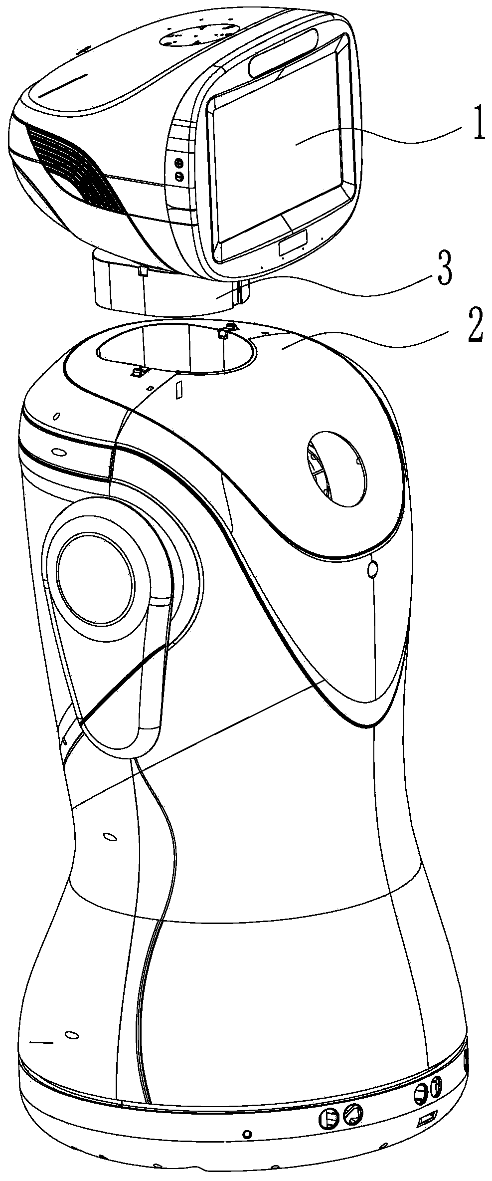 Head movement device and robot