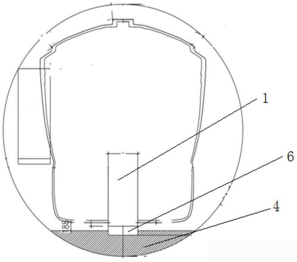 Straddle type monorail underground section rail wall structure and construction method thereof