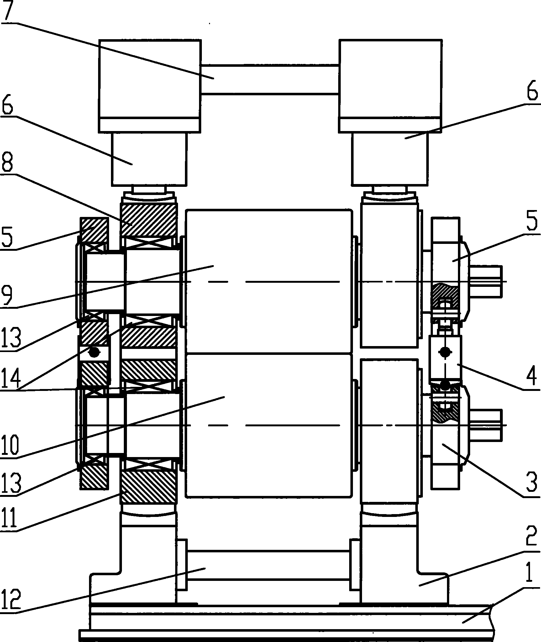 Hydraulic servo battery pole piece rolling mill