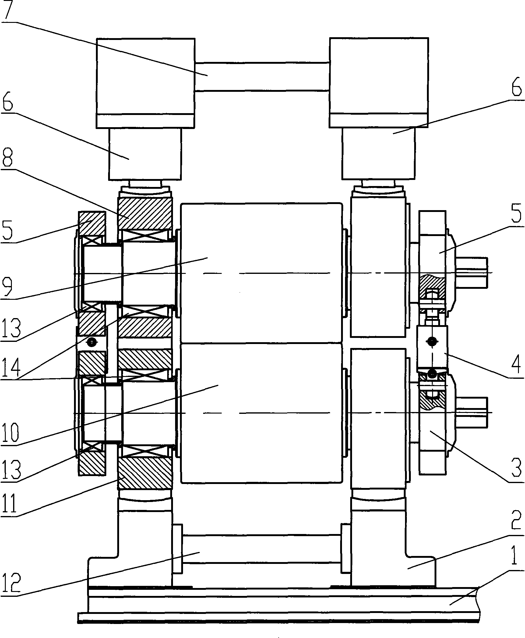 Hydraulic servo battery pole piece rolling mill