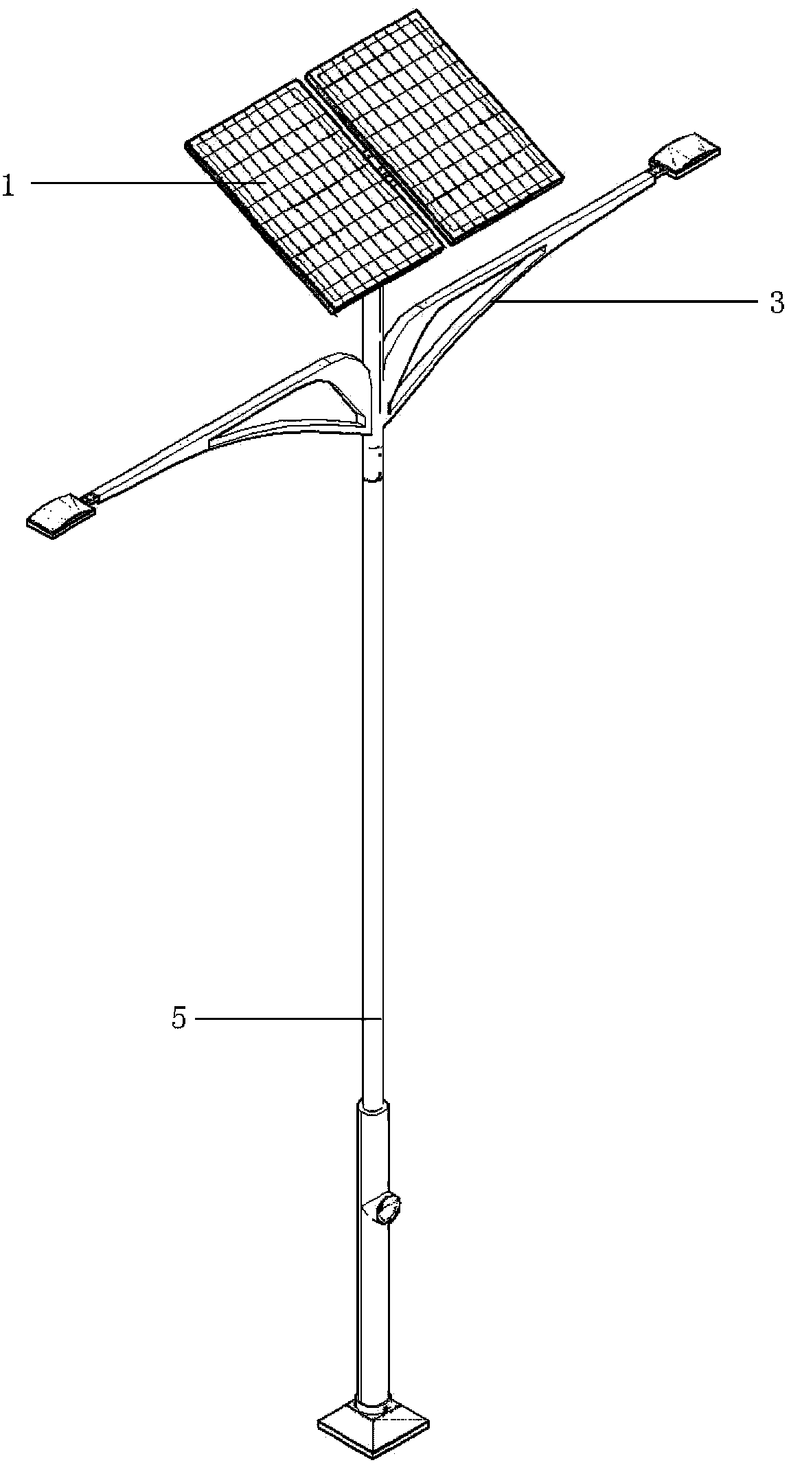 Solar LED (Light Emitting Diode) street lamp