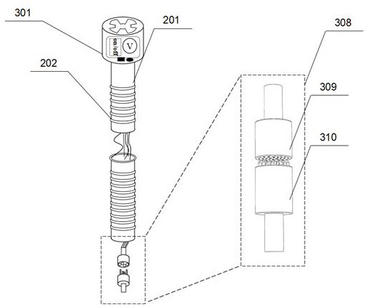 Pore pressure observation device for recognizing seabed interface based on natural potential method and working method