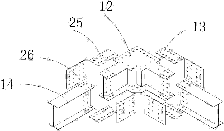 Assembled type special-shaped hollow column frame-shear wall housing construction system and assembling method