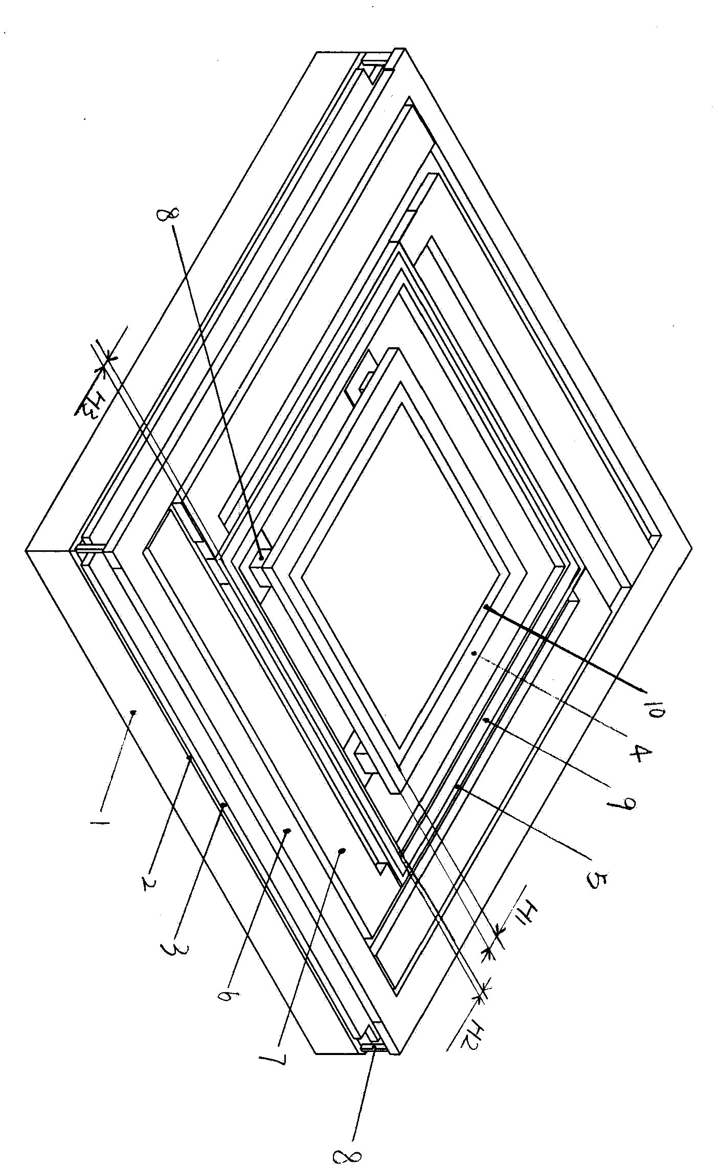 Terahertz wave absorption body capable of dynamically and continuously adjusting absorbing bandwidth