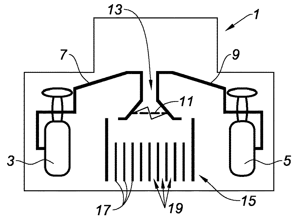 Cut-off member of a device for protecting an electric installation against lightning