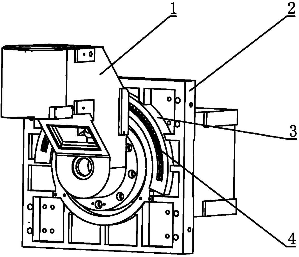 Numerical control milling machine spindle box structure