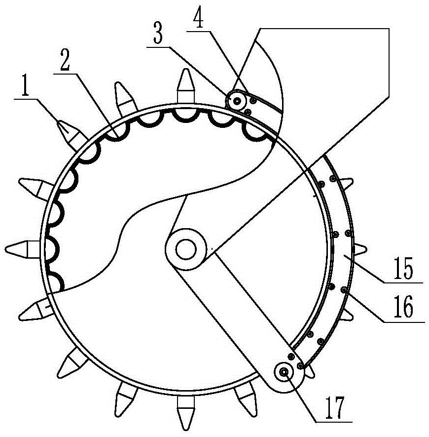 Wheel disc type potato seeder